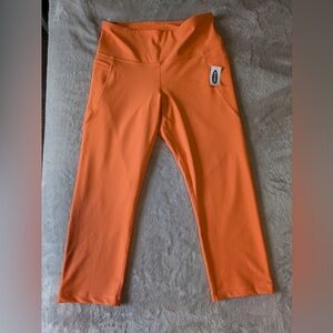Old Navy Orange Cropped Leggings 3/4 with High Waist